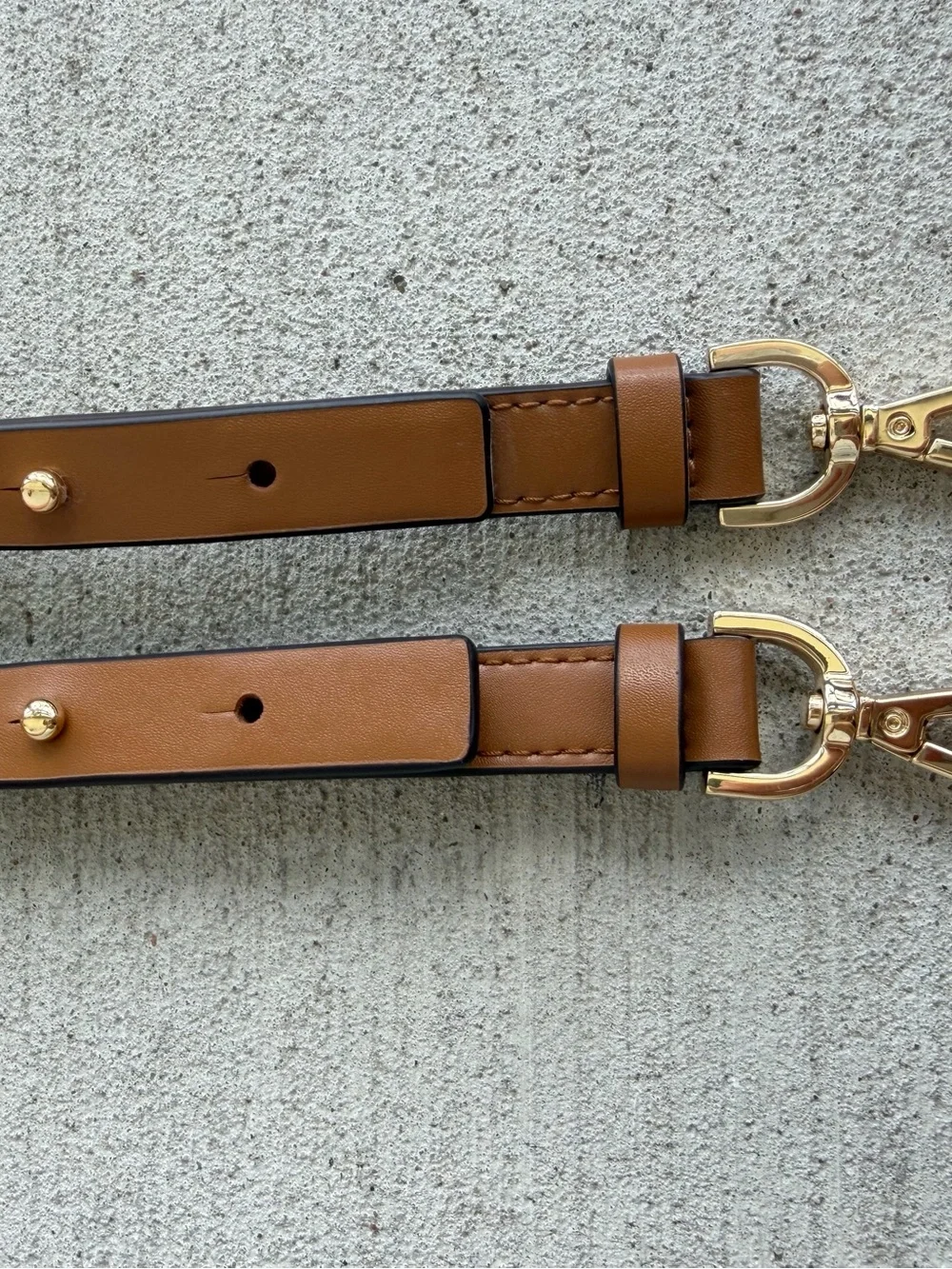 Michael Kors Adjustable Leather Shoulder Crossbody Replacement Strap Brown Gold